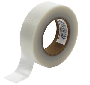 Roll of clear Banner Ups PowerTape adhesive tape