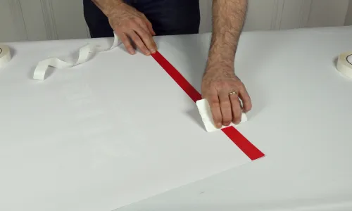 Step 4 - Roller press to finish the hem fold