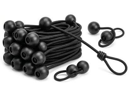 Ball bungees for banner hanging